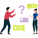 پیش‌نمایش فایل boy-and-girl-are-talking-about-customer-feedback-10717534 از پک بازخورد مشتریان