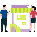 پیش‌نمایش فایل boy-and-girl-are-talking-about-online-shopping-10717532 از پک بازخورد مشتریان