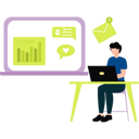 پیش‌نمایش فایل boy-is-sending-star-rating-email-on-laptop-10717508 از پک بازخورد مشتریان