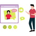 پیش‌نمایش فایل boy-is-telling-an-online-customer-about-feedback-10717528 از پک بازخورد مشتریان
