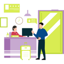 پیش‌نمایش فایل boy-takes-information-from-the-reception-table-10717505 از پک بازخورد مشتریان