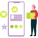 پیش‌نمایش فایل delivery-man-is-delivering-parcel-through-the-online-order-10717527 از پک بازخورد مشتریان
