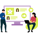 پیش‌نمایش فایل girl-and-boy-checking-feedback-on-mobile-and-laptop-10717530 از پک بازخورد مشتریان
