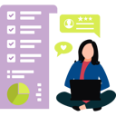پیش‌نمایش فایل girl-is-creating-a-checklist-of-customer-feedback-10717548 از پک بازخورد مشتریان