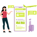 پیش‌نمایش فایل girl-is-showing-online-travel-booking-10717513 از پک بازخورد مشتریان