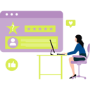 پیش‌نمایش فایل girl-is-working-on-the-laptop-10717540 از پک بازخورد مشتریان