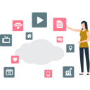 پیش‌نمایش فایل girl-is-pointing-to-the-different-cloud-files-10717640 از پک پایگاه داده