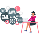 پیش‌نمایش فایل girl-is-working-on-different-coding-languages-10717642 از پک پایگاه داده