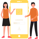 پیش‌نمایش فایل boy-and-girl-showing-download-on-mobile-10733966 از پک دانلود