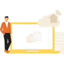 پیش‌نمایش فایل boy-is-standing-next-to-the-laptop-10733939 از پک دانلود
