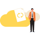 پیش‌نمایش فایل boy-stands-next-to-cloud-data-10733970 از پک دانلود