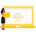 پیش‌نمایش فایل girl-is-doing-drag-and-drop-files-10733959 از پک دانلود