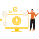پیش‌نمایش فایل man-is-telling-about-downloading-data-10733946 از پک دانلود