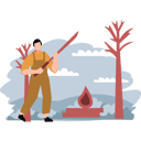 پیش‌نمایش فایل boy-is-cutting-the-tree-for-fire-10831746 از پک کمپینگ