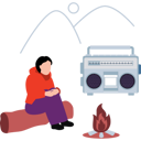 پیش‌نمایش فایل boy-is-listening-to-radio-besides-fireplace-10831756 از پک کمپینگ