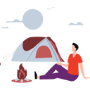 پیش‌نمایش فایل boy-is-relaxing-near-bonfire-10831751 از پک کمپینگ