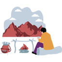 پیش‌نمایش فایل boy-is-sitting-near-the-bonfire-10831778 از پک کمپینگ