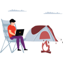 پیش‌نمایش فایل boy-is-using-laptop-on-camping-10831772 از پک کمپینگ