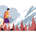 پیش‌نمایش فایل boy-is-walking-with-the-help-of-the-hiking-stick-10831748 از پک کمپینگ