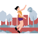 پیش‌نمایش فایل girl-is-playing-the-volleyball-in-forest-10831766 از پک کمپینگ