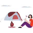 پیش‌نمایش فایل girl-is-sitting-near-the-bonfire-10831758 از پک کمپینگ
