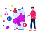 پیش‌نمایش فایل boy-showing-megaphone-on-mobile-phone-10795783 از پک پست وبلاگ و محتوا