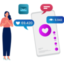 پیش‌نمایش فایل girl-is-showing-social-media-10795726 از پک پست وبلاگ و محتوا