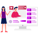 پیش‌نمایش فایل girl-is-standing-in-front-of-monitor-10795782 از پک پست وبلاگ و محتوا