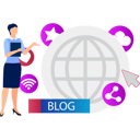 پیش‌نمایش فایل girl-is-telling-about-the-global-blog-10795820 از پک پست وبلاگ و محتوا