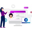 پیش‌نمایش فایل girl-is-watching-video-of-an-influencer-10795758 از پک پست وبلاگ و محتوا