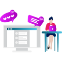 پیش‌نمایش فایل girl-is-working-on-web-page-likes-10795769 از پک پست وبلاگ و محتوا