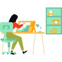 پیش‌نمایش فایل girl-doing-designing-work-10909245 از پک فریلنسری