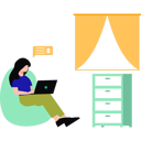 پیش‌نمایش فایل girl-sitting-on-couch-working-on-laptop-10909233 از پک فریلنسری
