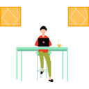 پیش‌نمایش فایل girl-working-online-10909222 از پک فریلنسری