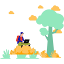 پیش‌نمایش فایل male-freelancer-working-on-laptop-in-park-10909242 از پک فریلنسری