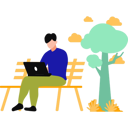 پیش‌نمایش فایل man-working-on-the-laptop-in-park-10909213 از پک فریلنسری