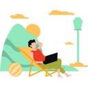 پیش‌نمایش فایل man-working-online-job-in-park-10909214 از پک فریلنسری