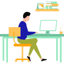 پیش‌نمایش فایل man-working-online-on-monitor-10909229 از پک فریلنسری
