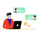 پیش‌نمایش فایل young-guy-talking-online-with-team-10909240 از پک فریلنسری