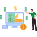 پیش‌نمایش فایل boy-is-pointing-at-the-rocket-on-monitor-screen-10863614 از پک تامین مالی جمعی