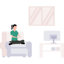 پیش‌نمایش فایل girl-is-playing-a-video-game-10872903 از پک فعالیت روزانه