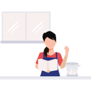 پیش‌نمایش فایل girl-is-reading-the-recipe-book-10872876 از پک فعالیت روزانه