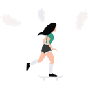 پیش‌نمایش فایل girl-is-skating-10872951 از پک فعالیت روزانه