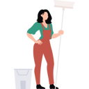 پیش‌نمایش فایل girl-is-standing-holding-a-cleaning-brush-10872896 از پک فعالیت روزانه