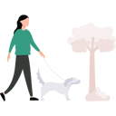 پیش‌نمایش فایل girl-is-taking-her-dog-for-a-walk-10872955 از پک فعالیت روزانه