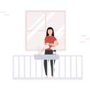 پیش‌نمایش فایل girl-is-watering-the-plants-in-the-balcony-10872906 از پک فعالیت روزانه