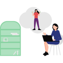 پیش‌نمایش فایل girl-dreaming-about-exercise-while-working-10873147 از پک رویاپرداز