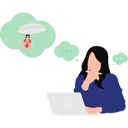پیش‌نمایش فایل girl-dreaming-of-beach-vacation-while-working-10873145 از پک رویاپرداز