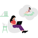 پیش‌نمایش فایل girl-dreaming-of-tanning-while-working-on-laptop-10873146 از پک رویاپرداز