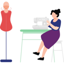 پیش‌نمایش فایل girl-is-sitting-by-the-sewing-machine-10873142 از پک رویاپرداز